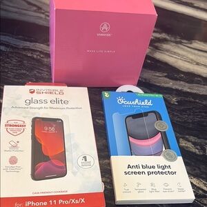 Pink iPhone car mount with Screen Protectors iPhone 11 Pro